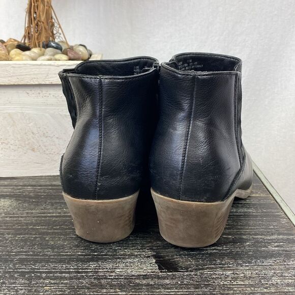 Frye Black Leather Jude Side Zip Ankle Bootie Shoe Boot 11 - Picture 4 of 7